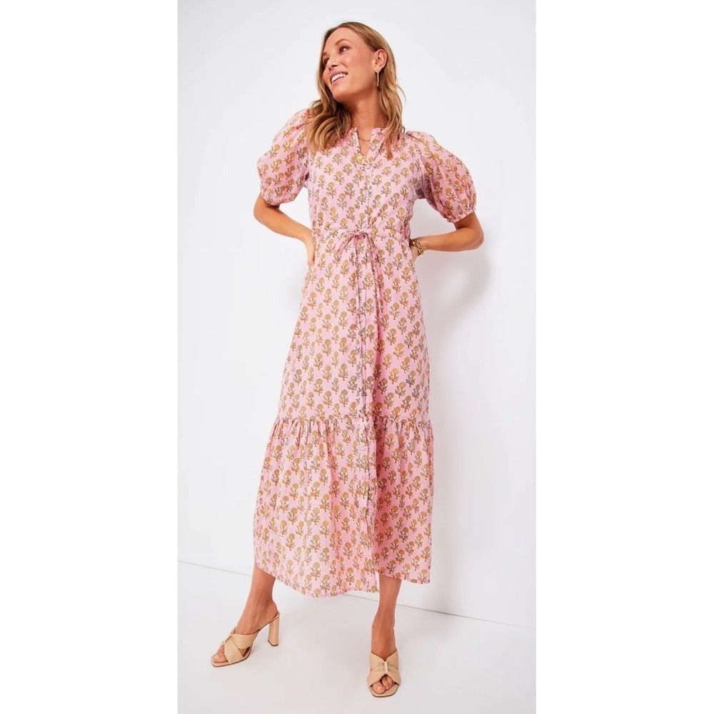 Emerson Fry x Love Tomas Pink Little Marigolds Lucy Dress Cotton Tuckernuck XS